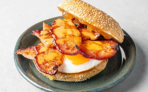 Bacon Breakfast Bagel Sandwich
