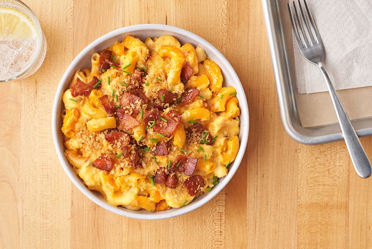 Smoky Bacon Butternut Squash Mac and Cheese Bowl